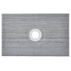 VEVOR Shower Curb Kit, 60"x38" Shower Pan Kit with 6.3" Central Drain, Lightweight EPS Shower Installation Kits with 2 Waterproof Cloths
