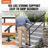 VEVOR Outdoor Handrail 165LBS Load Handrail Outdoor Stairs Aluminum Stair Handrail 60 x 35" Outdoor Stair Railing Transitional Range from 0 to 30¬∞ St