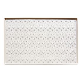 Spot Pet Mat, Waterproof And Easy To Clean Silicone Dog Mat, Cat Mat, Square Pet Placemat, Pet Supplies (Option: Cream color-large)